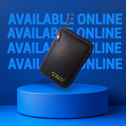 Men Credit Card Holder Full Zipper Security China Artificial Leather Wallet Money Bag [Black Colour]
