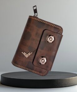 Card Holder double-button Full Zipper Security Wallet