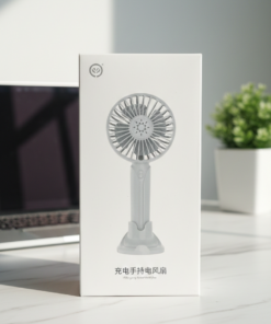 LingPan™ Multi-Color Series Ultra-Quiet 2-in-1 Rechargeable Handheld Fan with Smart Desktop Stand & Phone Holder
